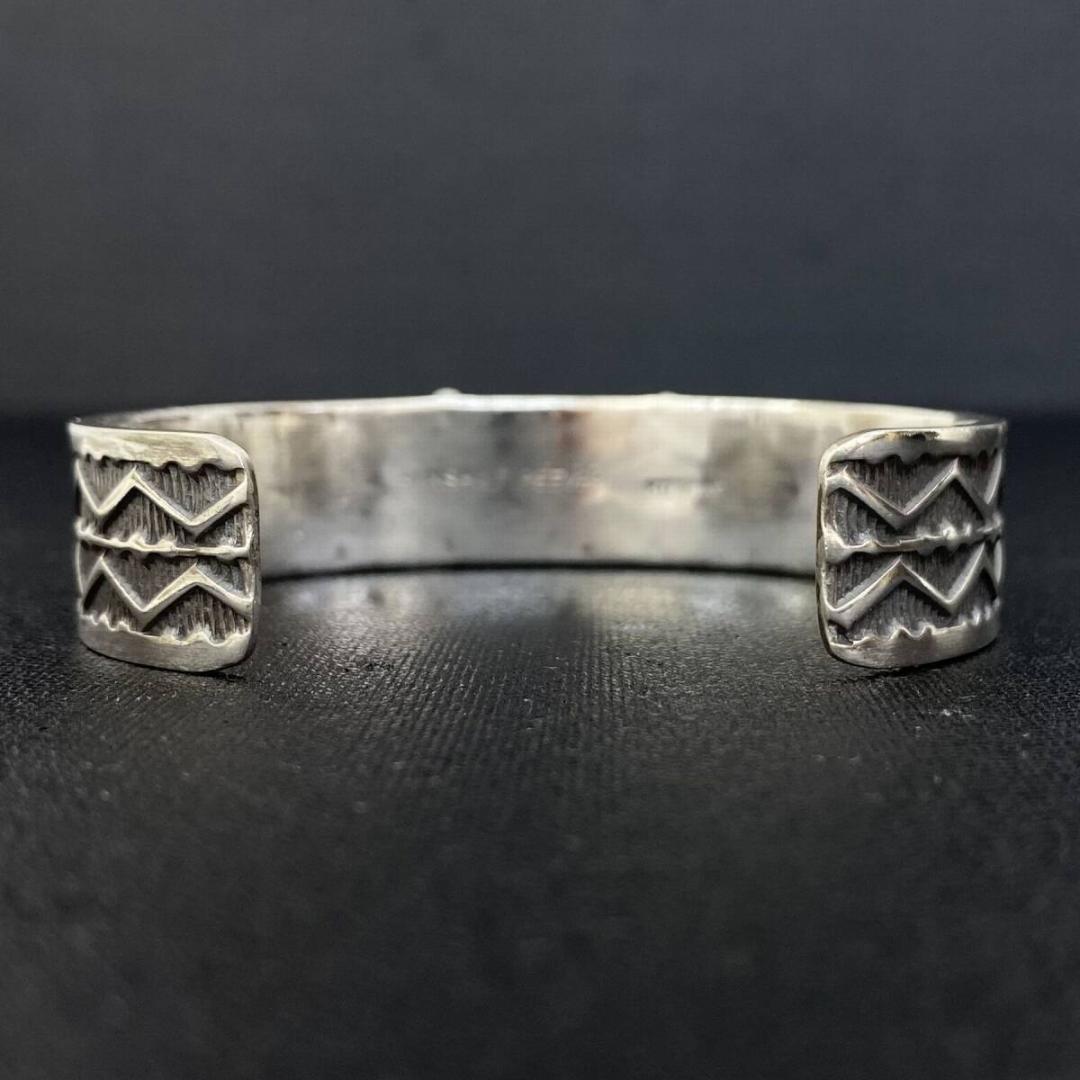 NAVAJO SUNSHINE REEVES ターコイズ スタンプワークバングル