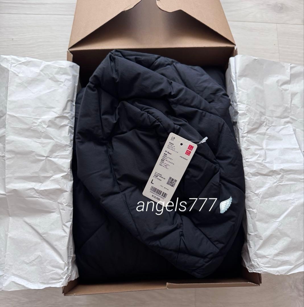 ユニクロ パフテックロングコートリラックスフィット（L）黒 ブラック