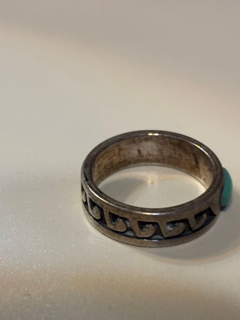 ターコイズ石付きシルバーリング インディアンジュエリー