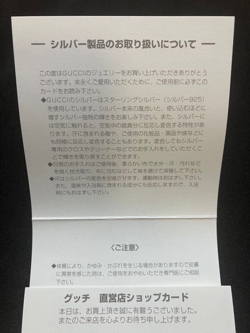 GUCCI シルバー925 ダブルドッグタグ ネックレス プレート 専用箱付き