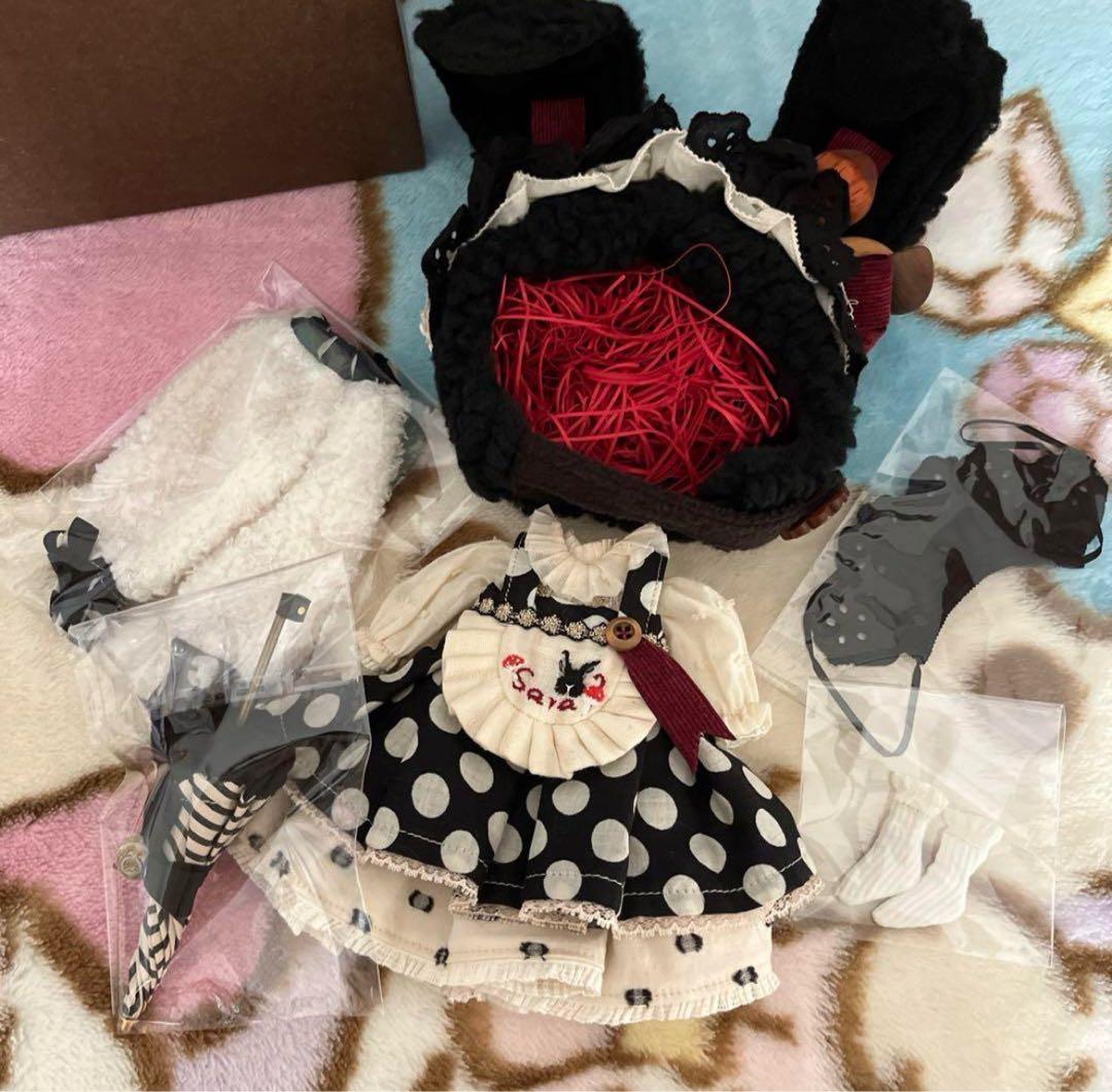 作家様♡ブライスアウトフィットセット　ドットワンピース　ウサ耳帽　リカちゃん