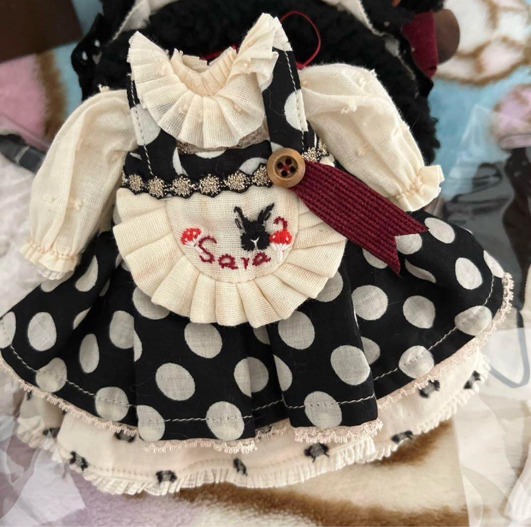 作家様♡ブライスアウトフィットセット　ドットワンピース　ウサ耳帽　リカちゃん