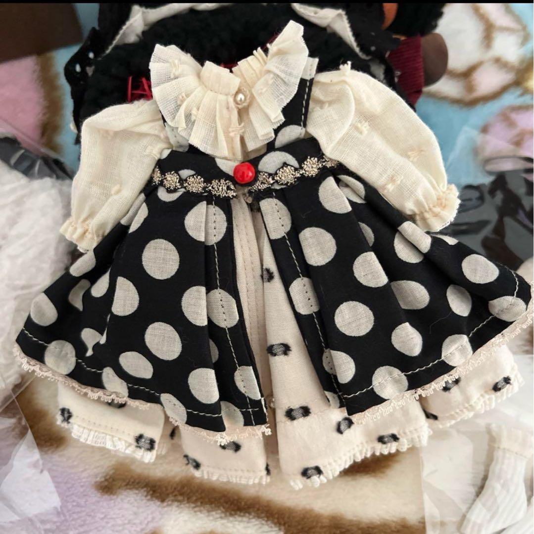 作家様♡ブライスアウトフィットセット　ドットワンピース　ウサ耳帽　リカちゃん