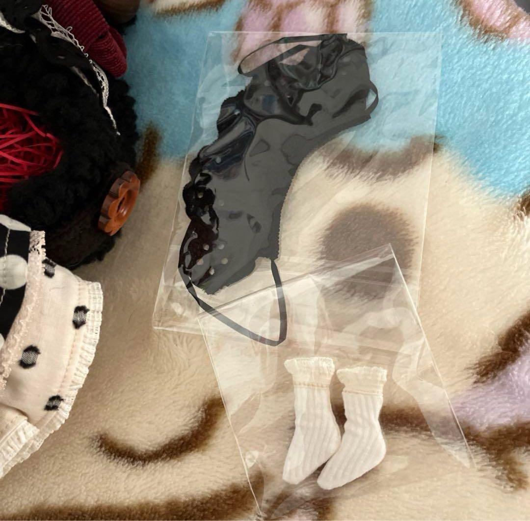 作家様♡ブライスアウトフィットセット　ドットワンピース　ウサ耳帽　リカちゃん