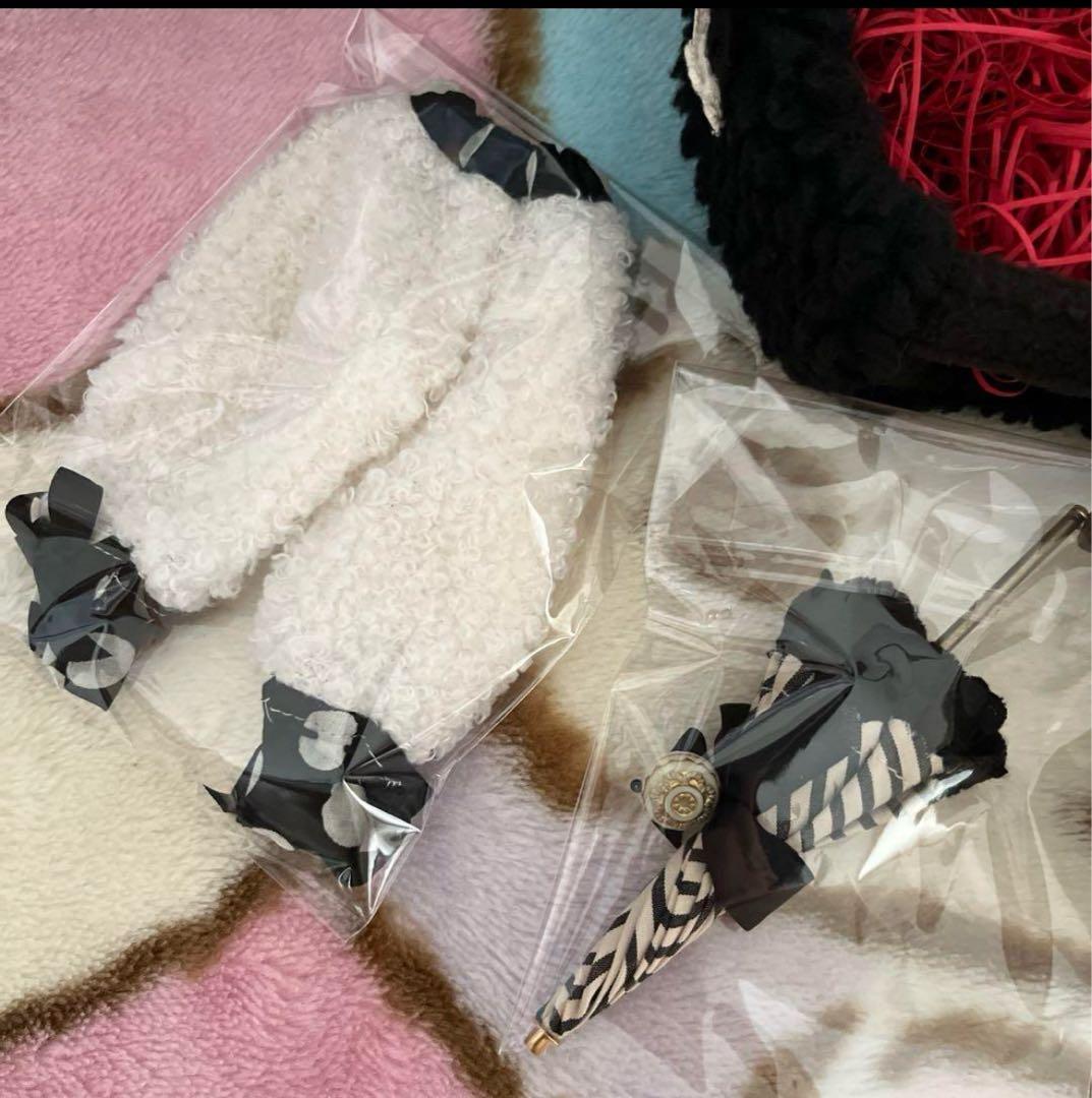 作家様♡ブライスアウトフィットセット　ドットワンピース　ウサ耳帽　リカちゃん