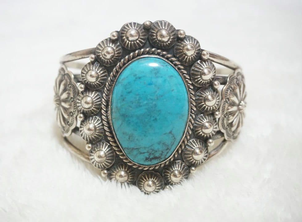 ナバホ バングル ターコイズ ナバホ族 e.Richards 作 NAVAJO