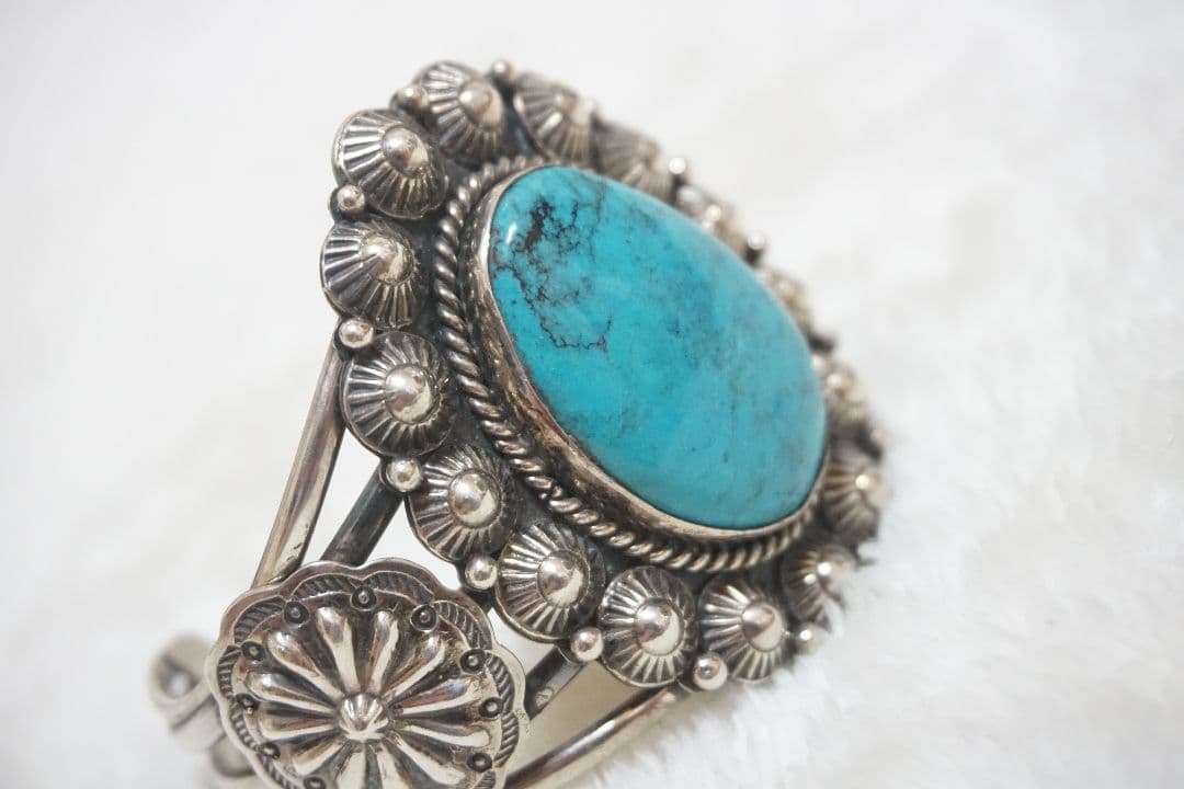 ナバホ バングル ターコイズ ナバホ族 e.Richards 作 NAVAJO