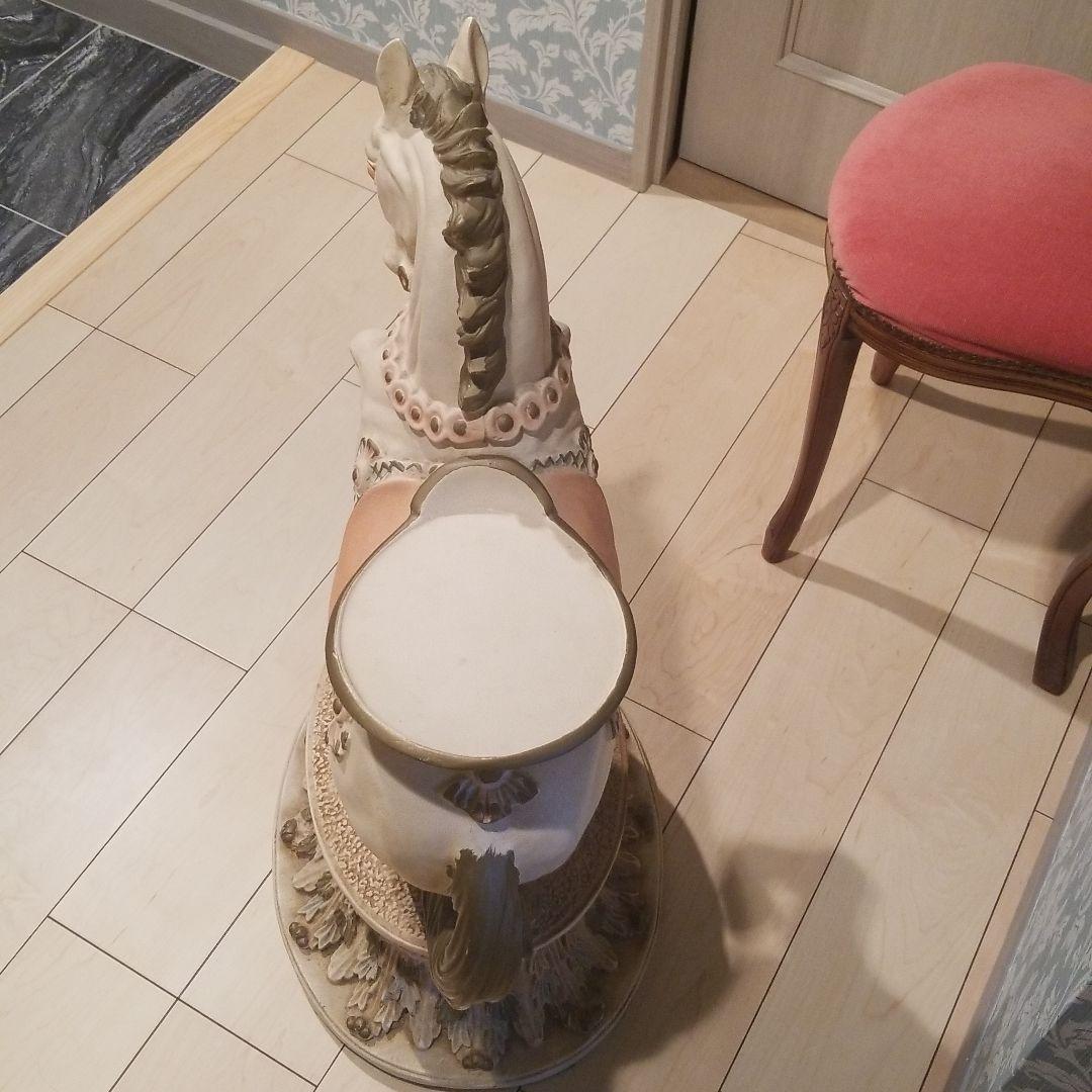 アンティーク、花台、置物、馬、ロココ