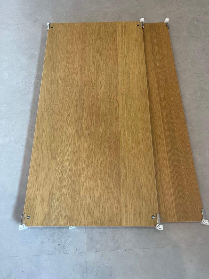 無印良品　ステンレスユニットシェルフ　追加棚　84cm用　オーク　２枚セット