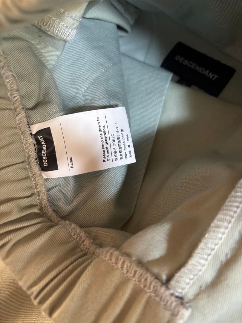 DESCENDANT/CLASP TWILL TROUSERS (GREEN)２