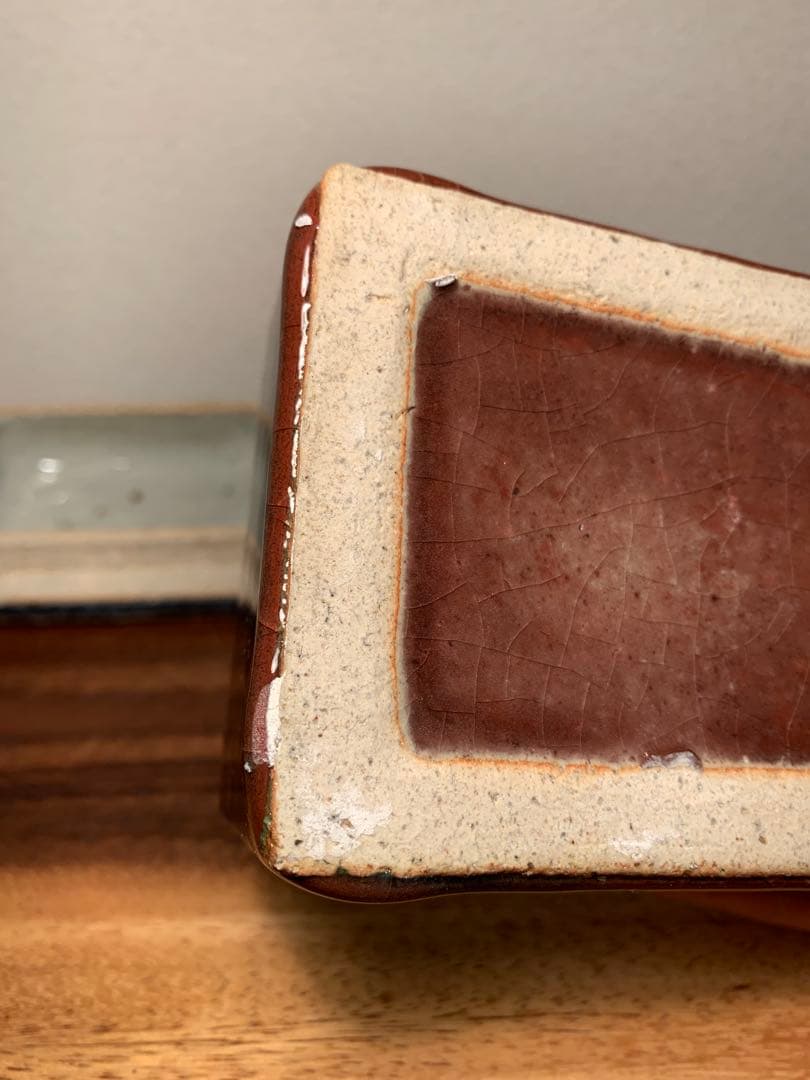 河井武一 呉須辰砂花文陶筥 民藝 河井寛次郎 河井久