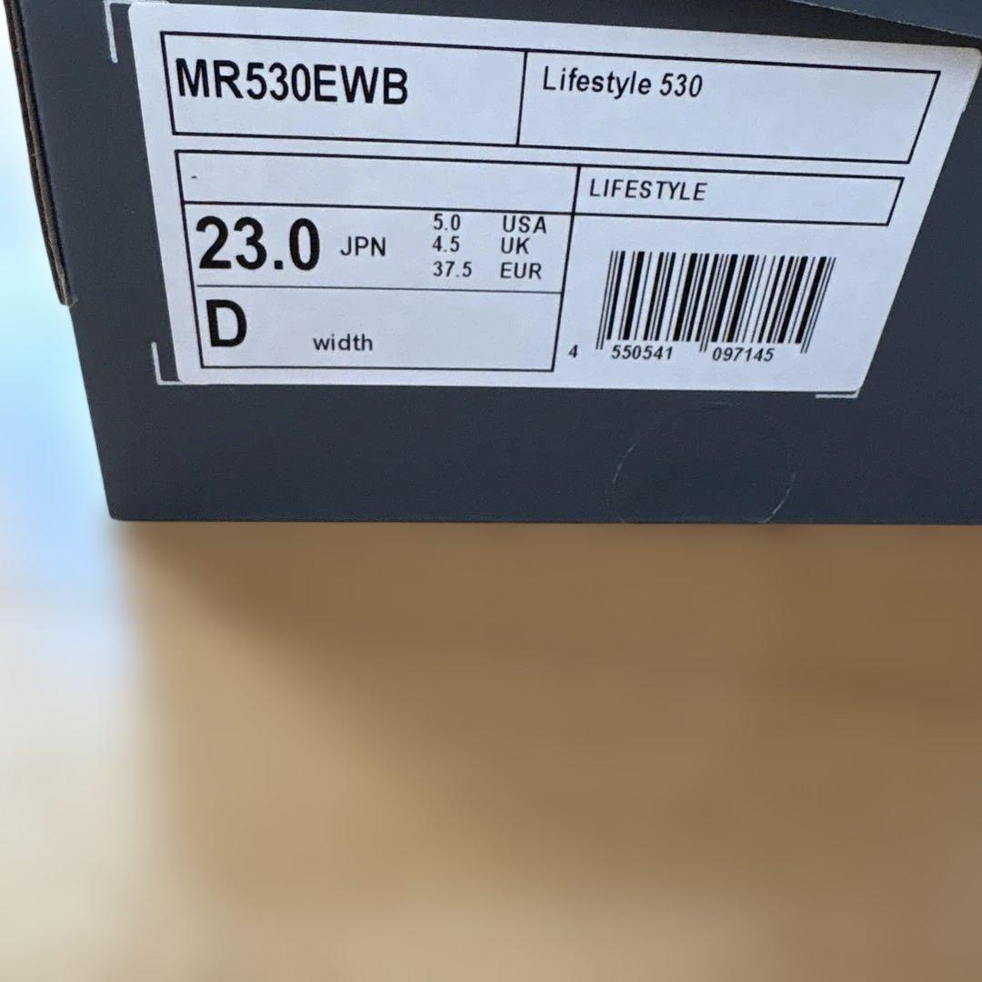 KN　美品☆ニューバランス MR530EWB ブラック ホワイト 23cm