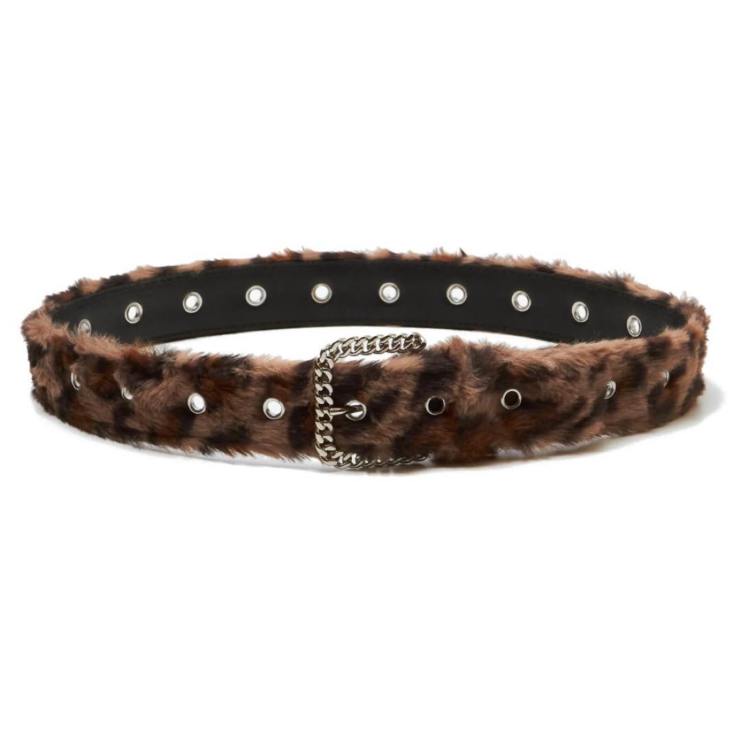 【完売品】AFB ベルト　ファー　レオパード