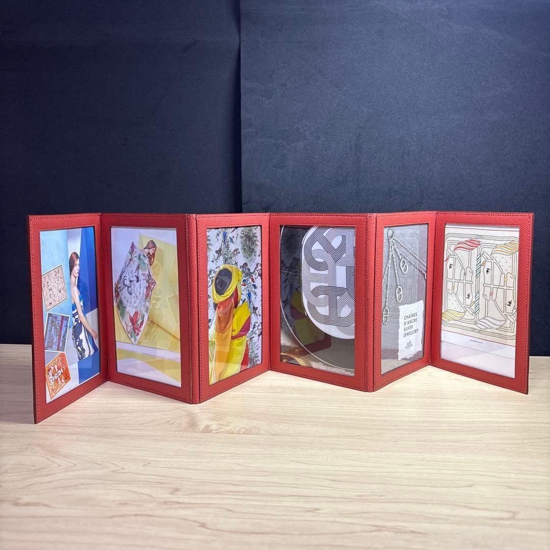 レザー　エルメス　多面体フォトフレーム