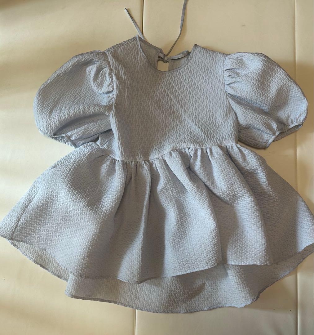 bluelea ジャカードブラウス sax