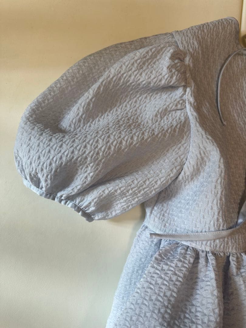 bluelea ジャカードブラウス sax