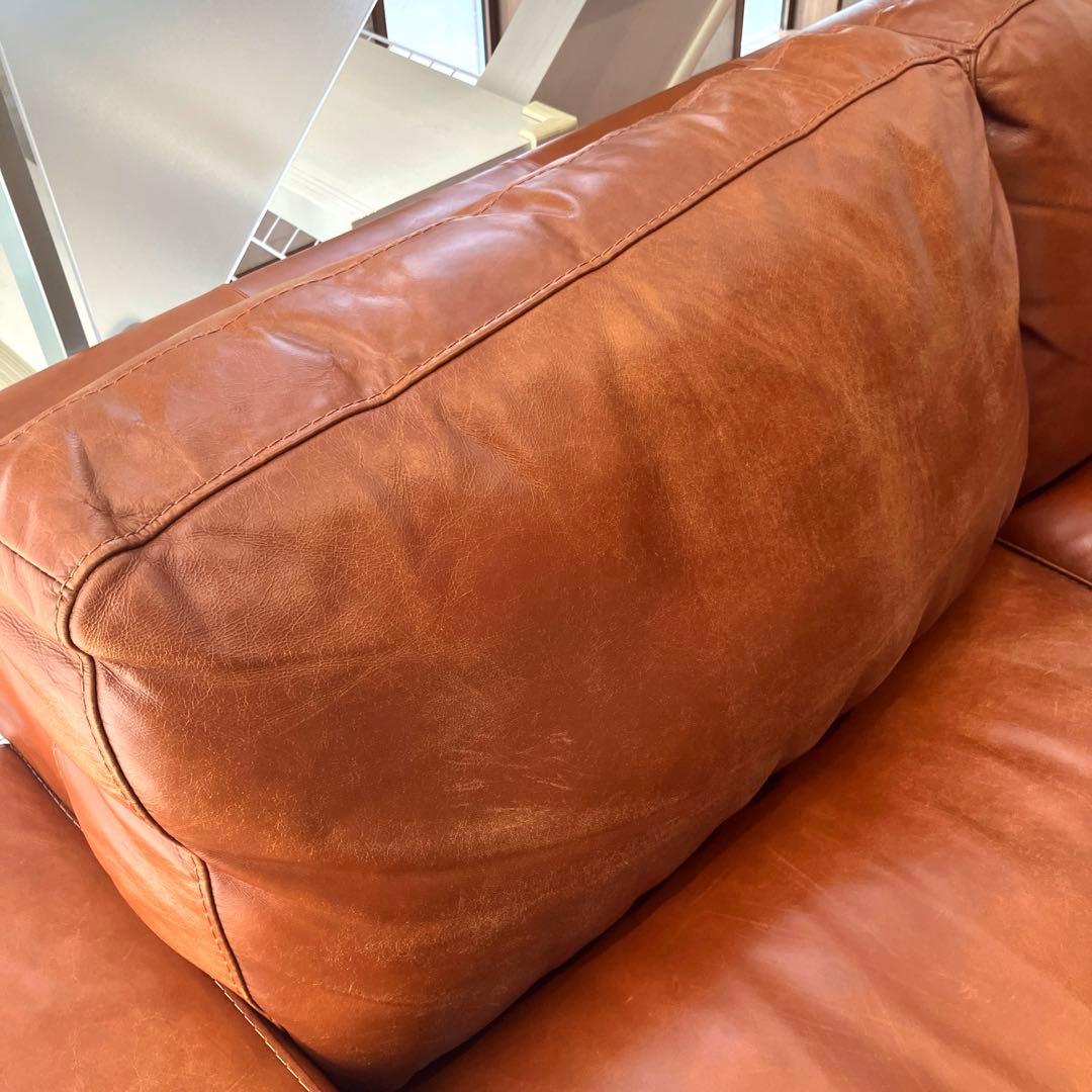 【廃盤】ACTUS 3350 本革　 3人掛け　ロンバケ　ソファー　アクタス