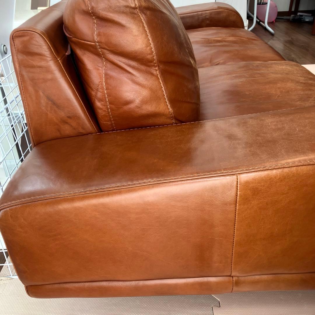 【廃盤】ACTUS 3350 本革　 3人掛け　ロンバケ　ソファー　アクタス