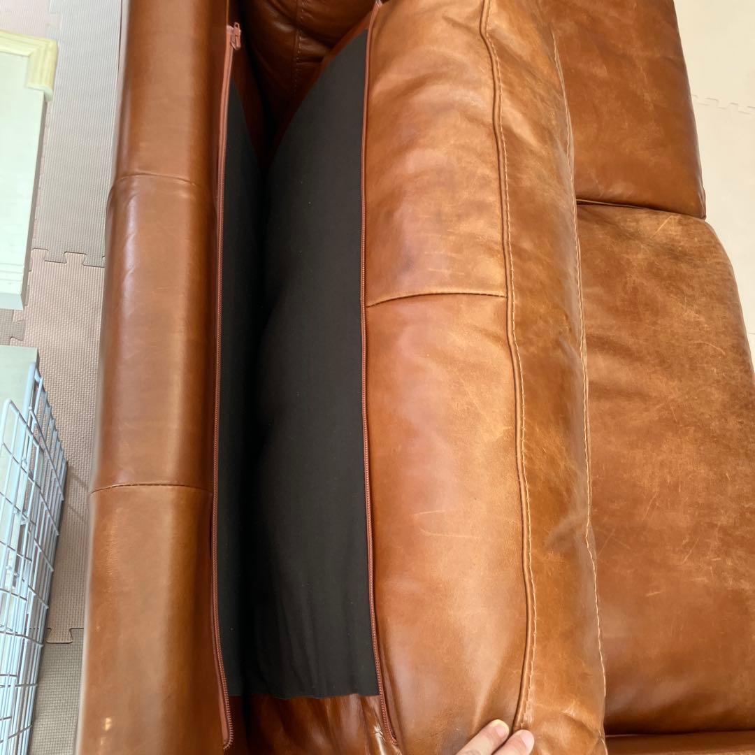 【廃盤】ACTUS 3350 本革　 3人掛け　ロンバケ　ソファー　アクタス