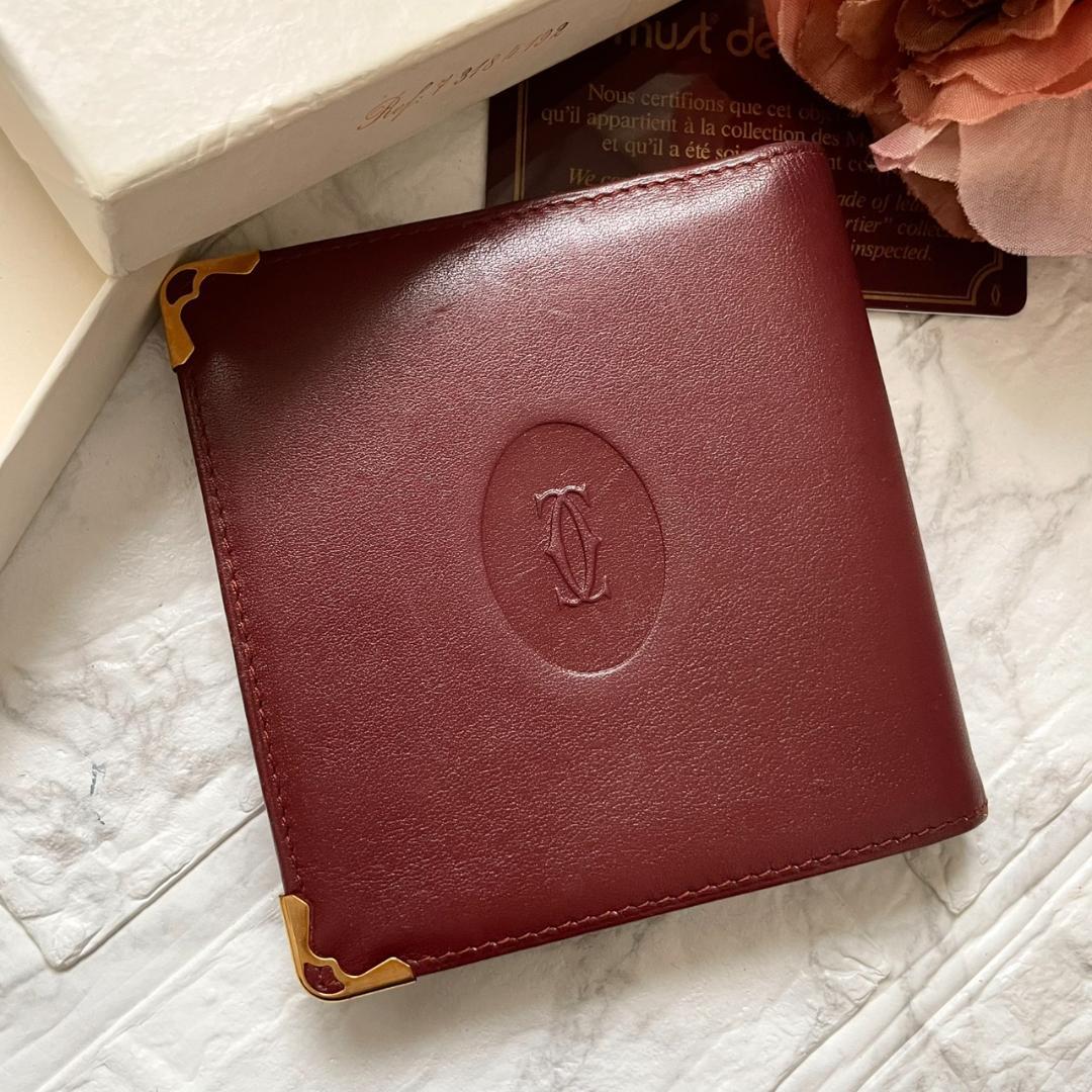 付属品完備✨Cartier カルティエ　折り財布　マストライン