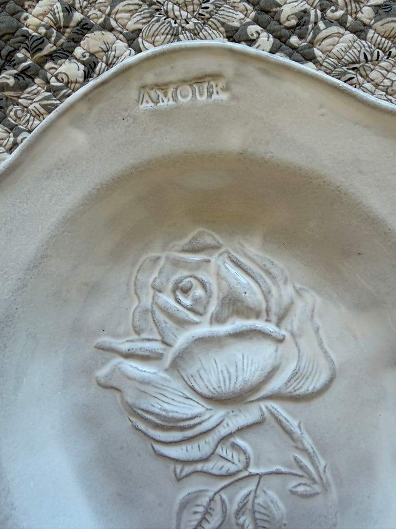 アスティエAstier de Villatte フルール薔薇柄スーププレート