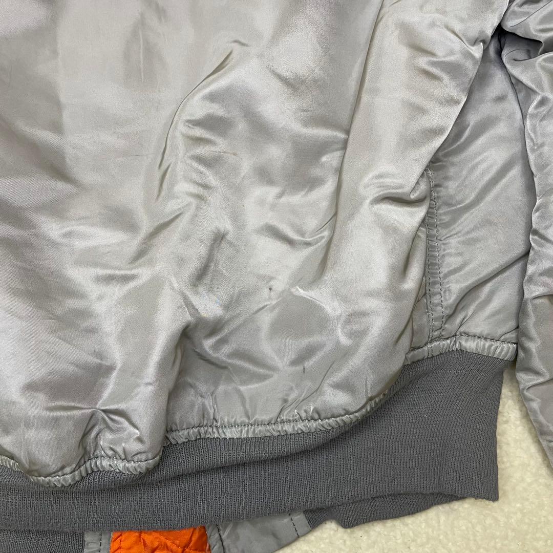 ALPHA アルファ MA-1 フライトジャケット USA M 90s グレー