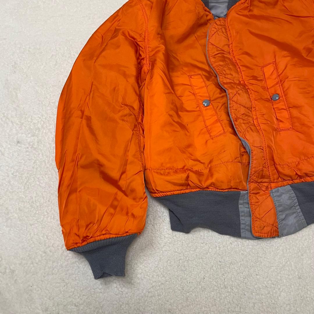 ALPHA アルファ MA-1 フライトジャケット USA M 90s グレー