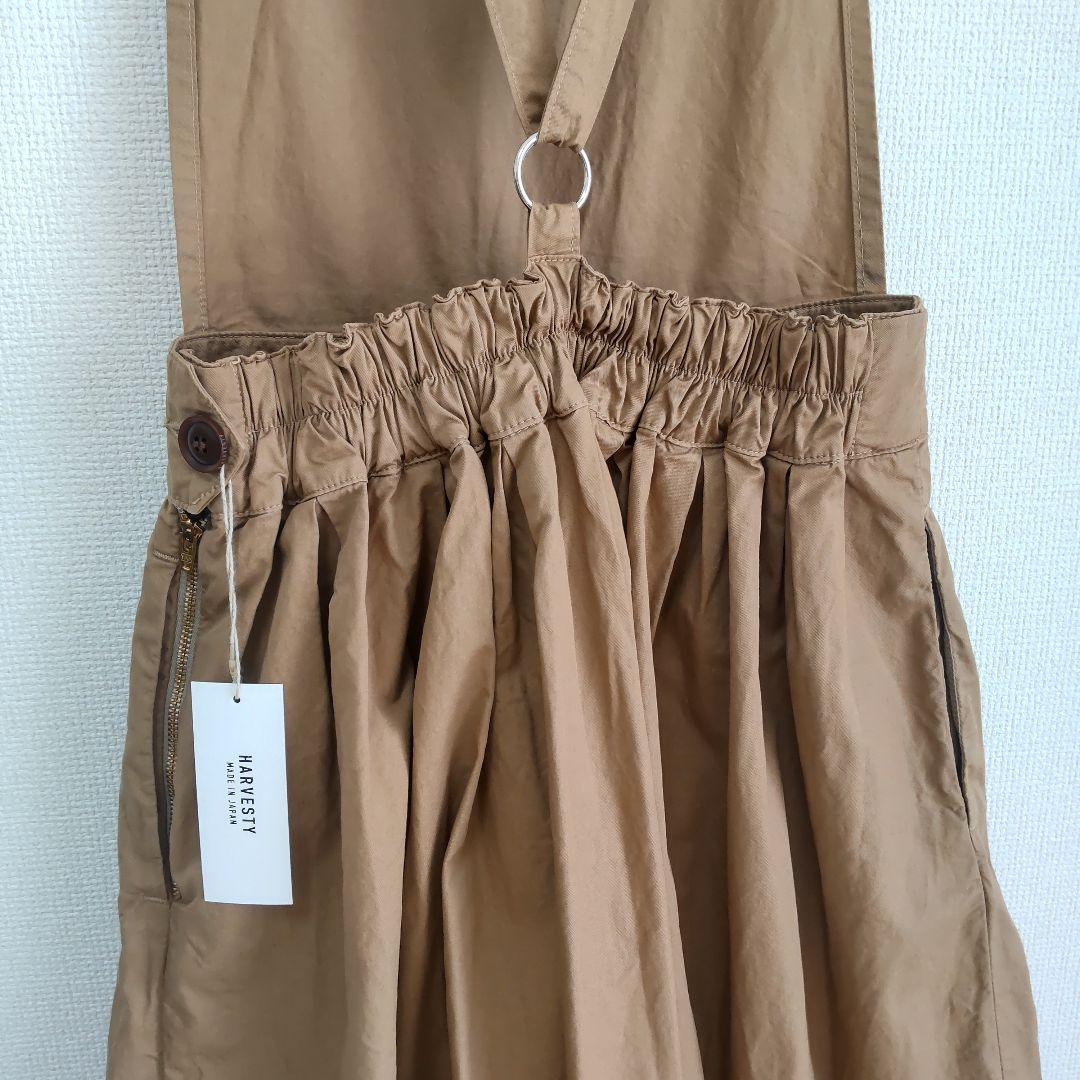 HARVESTY　新品　サーカスエプロン　サロペットキュロット　ベージュ　日本製