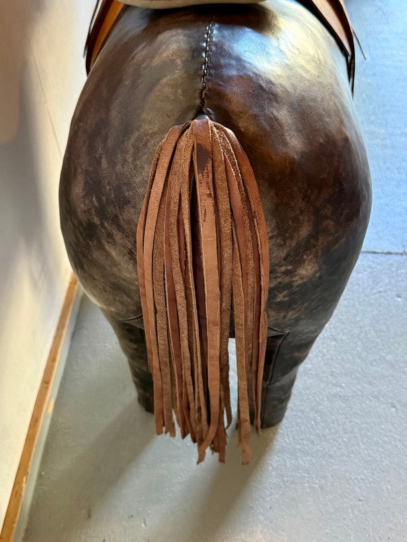 OMERSA HORSE レザー アニマル 馬 フットスツール オブジェ