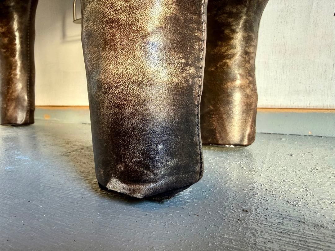 OMERSA HORSE レザー アニマル 馬 フットスツール オブジェ