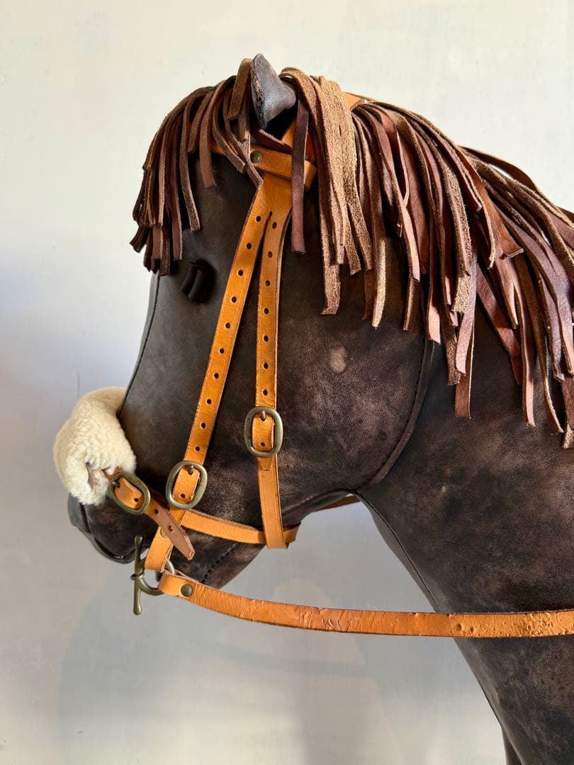 OMERSA HORSE レザー アニマル 馬 フットスツール オブジェ