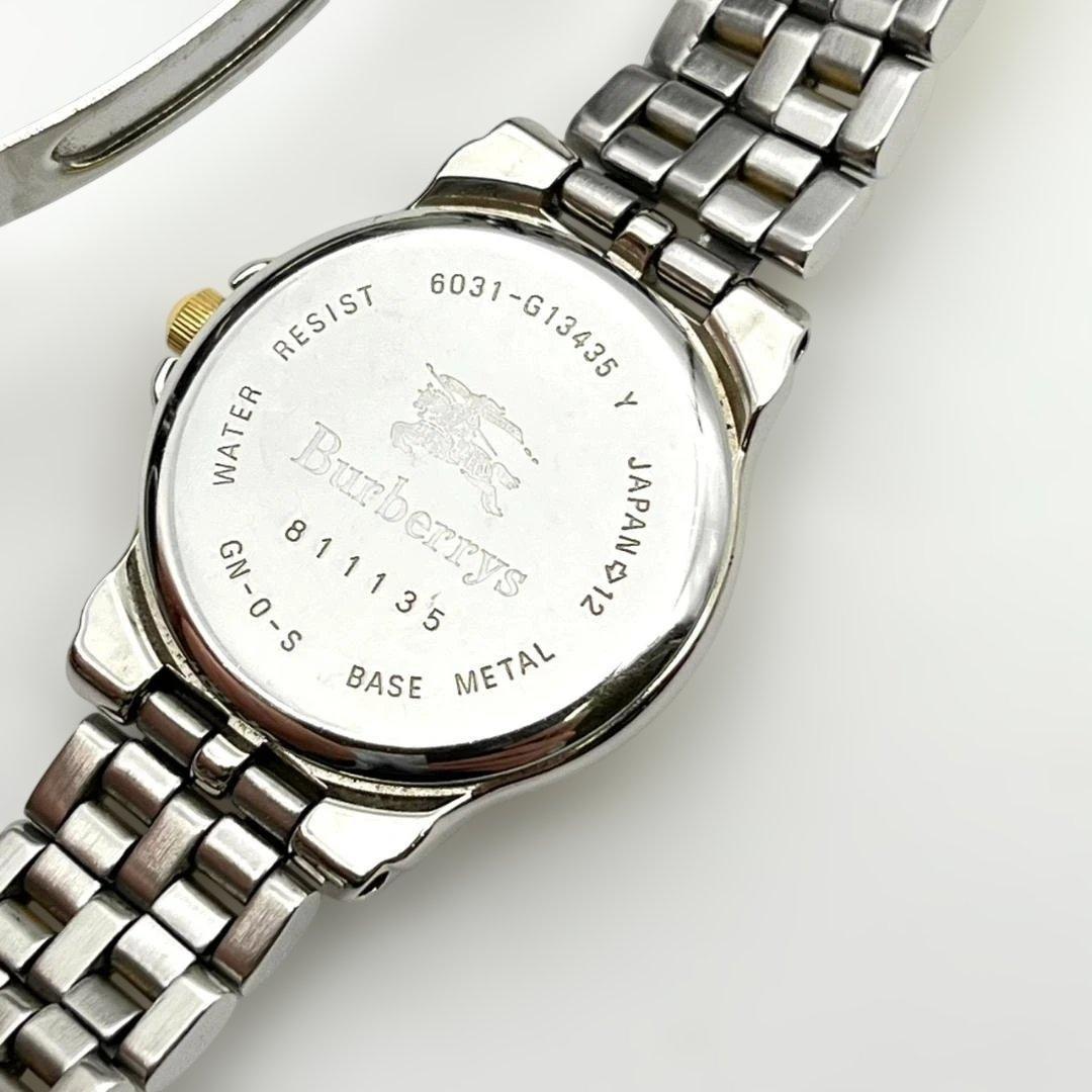 美品 バーバリー ホースロゴ 腕時計 電池交換済 90s ローマ表記 コンビ