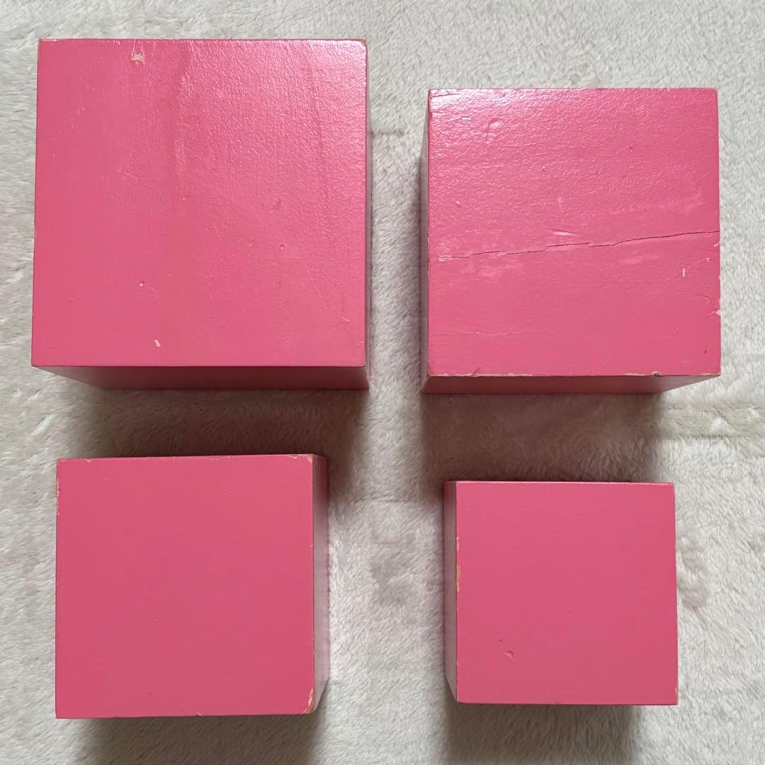 モンテッソーリ ピンクタワー　はめ込み円柱　茶色い階段　感覚教具　まとめ売り