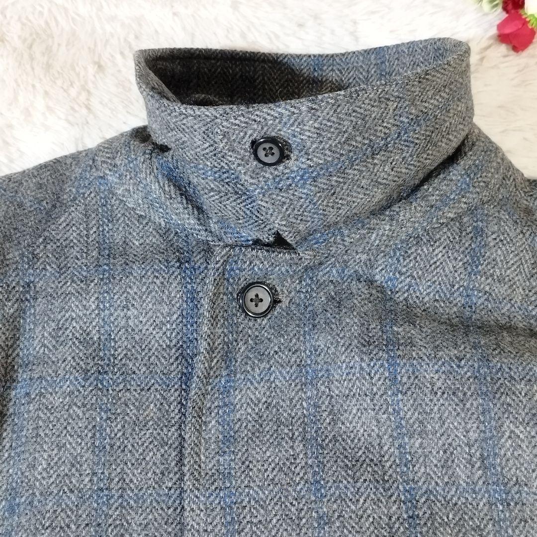 BURBERRY ウールチェック ステンカラー バルマカーンコート ヴィンテージ