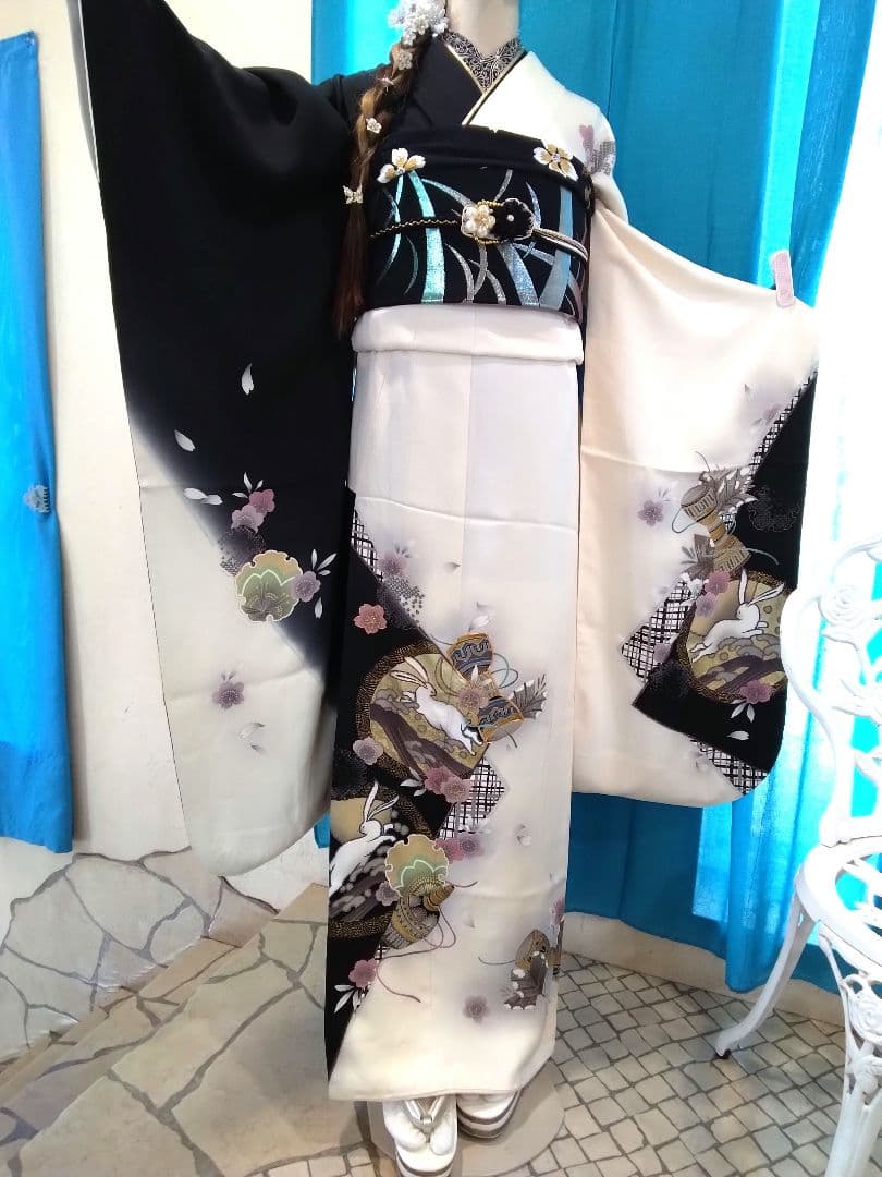 振袖フルセット、正絹振袖、半襟重ね衿、帯揚げ帯締め、西陣袋帯、襦袢、ガード加工