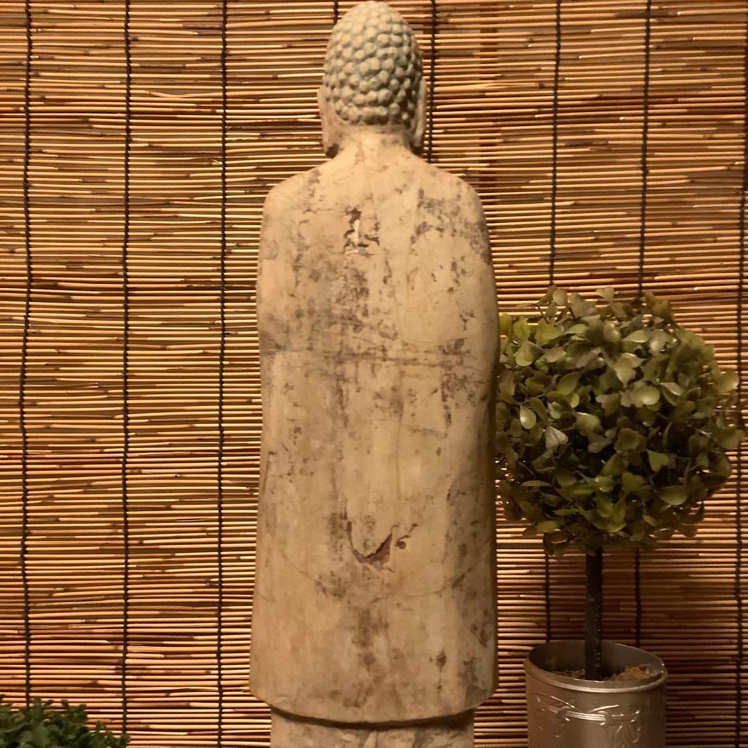 マツ様keep北魏「石仏阿弥陀如来」南北朝時代・北斎・北魏様式・大乗仏教寺院放出