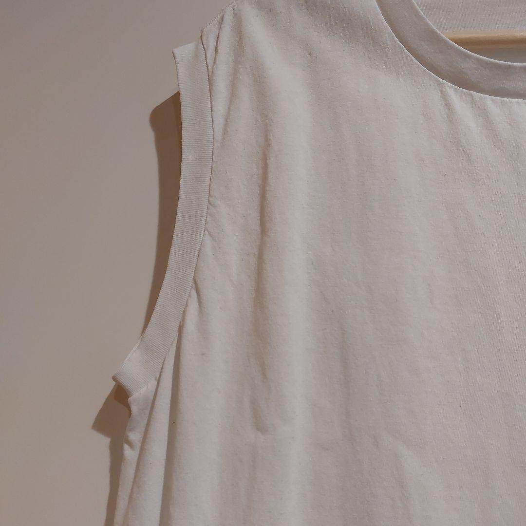 COMOLI コットンジャージ ノースリーブ WHITE 3