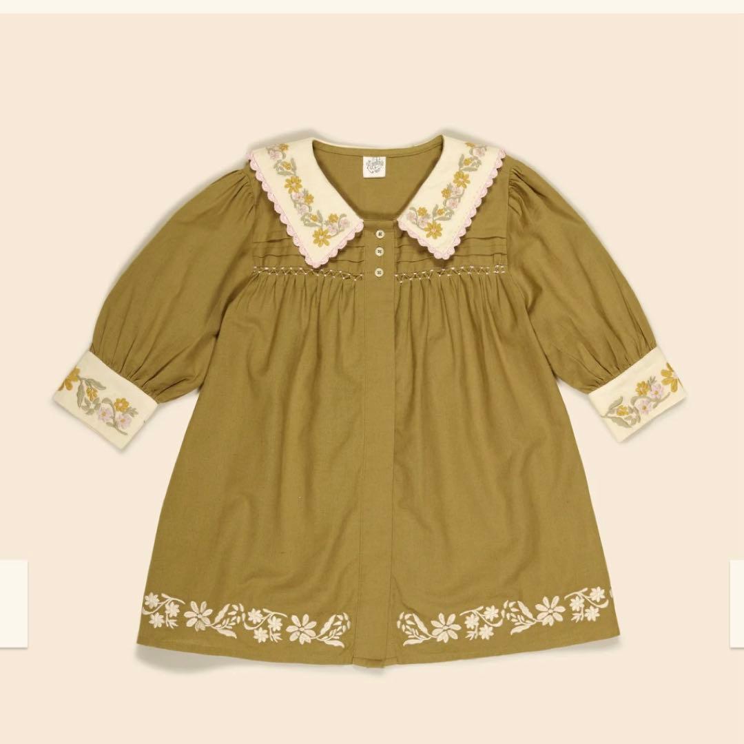 ワンピース Baby Bette Dress - Dried Moss 18-24M