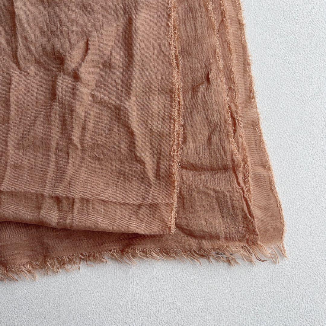 ファリエロサルティ　カシミヤ混　大判ストール　モダール　ショール　フリンジ