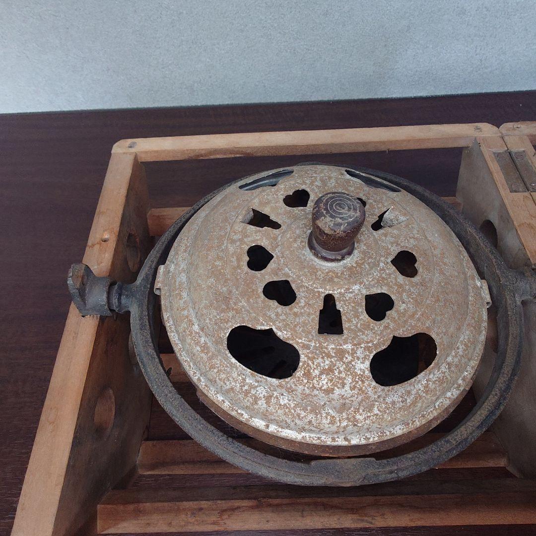 こたつあんか　回転こたつ　炭　レトロ