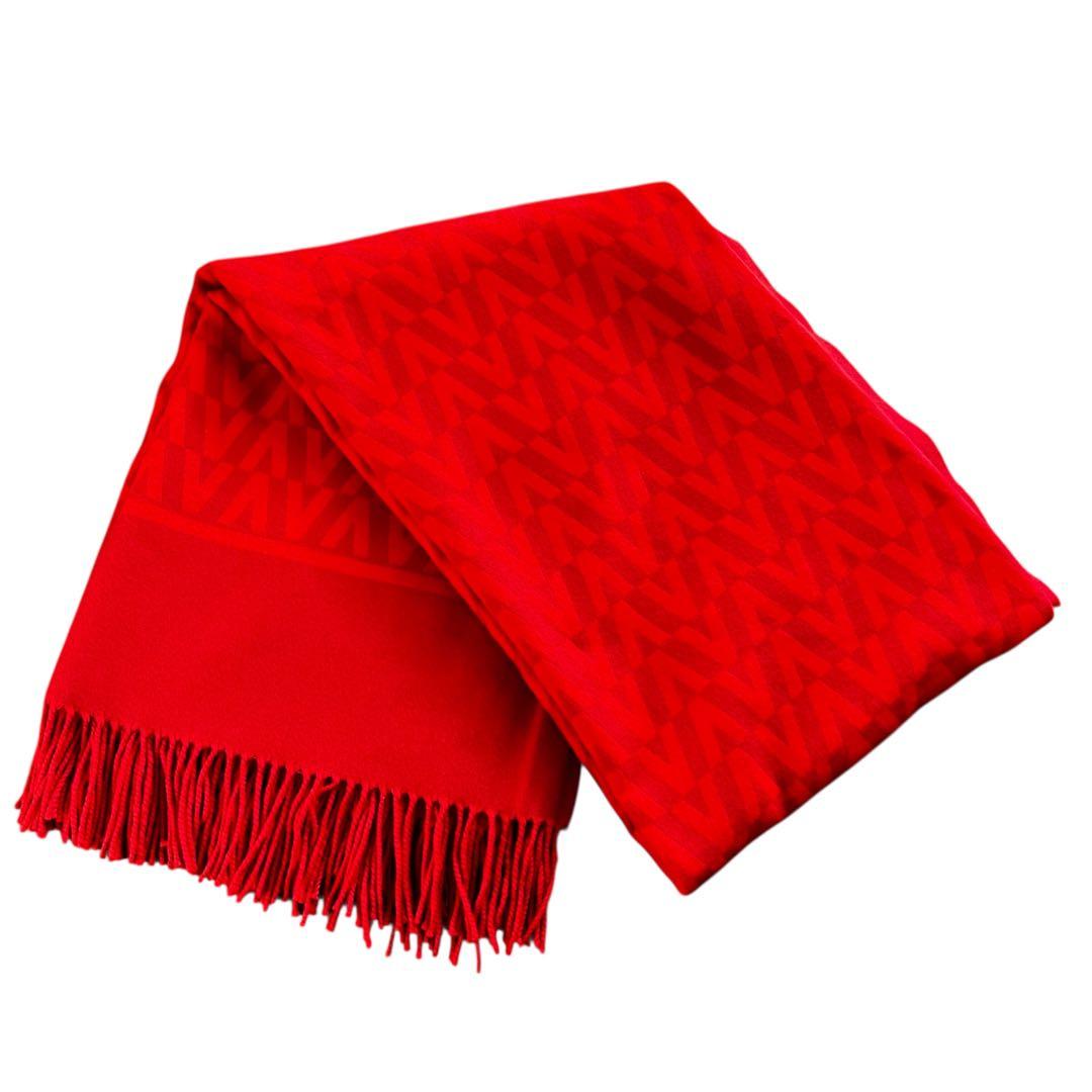 【極美品】VALENTINO ヴァレンチノ ブランケット レッド 大判