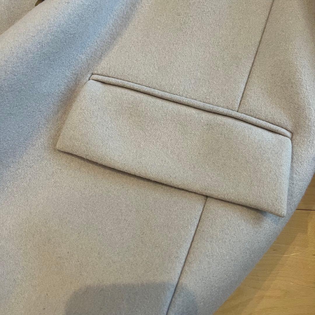 mm6 MM6 ダブルブレスト ロングコート 36 グレー　アウター