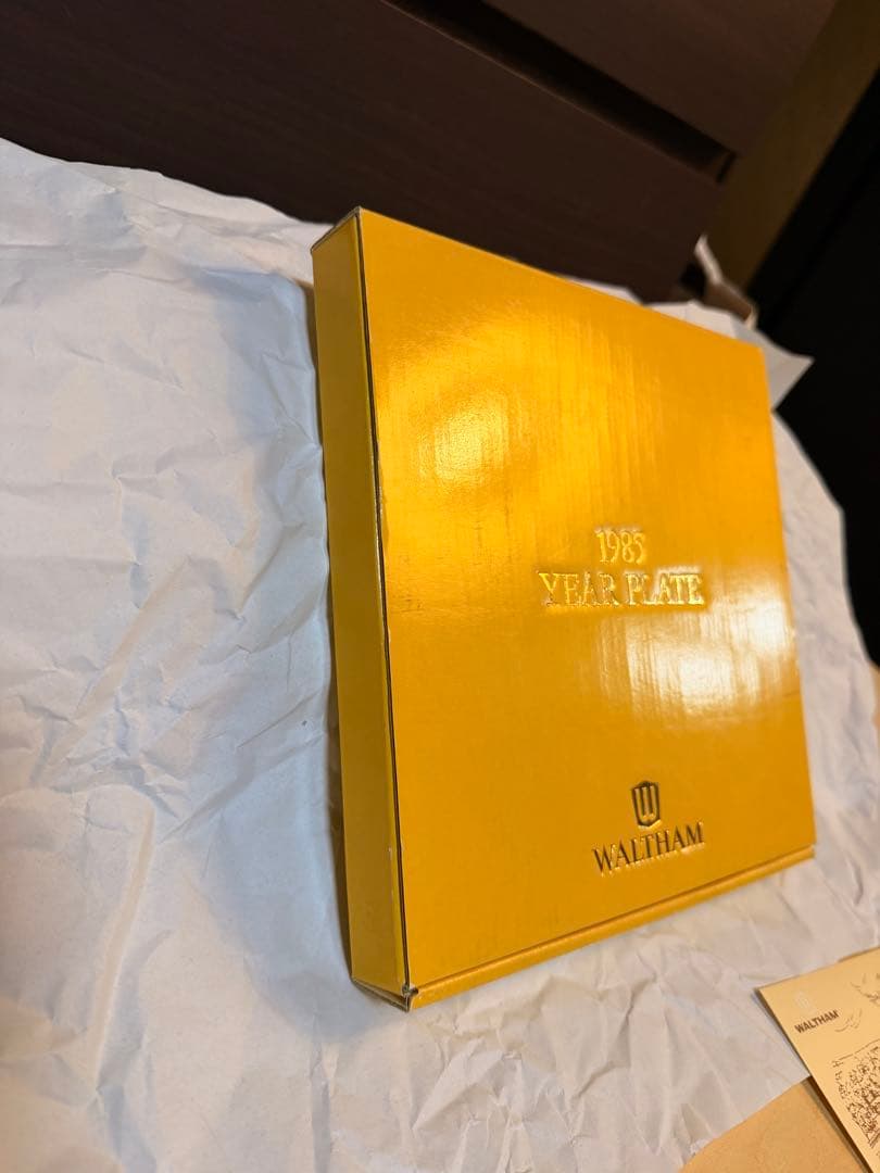 【箱・説明書付き】WALTHAM 1985年 YEAR PLATE 記念プレート