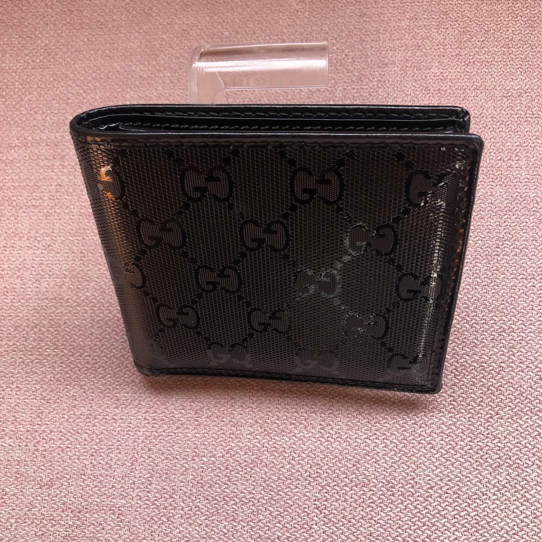 【美品】Gucci インプリメ　二つ折り財布 ブラック