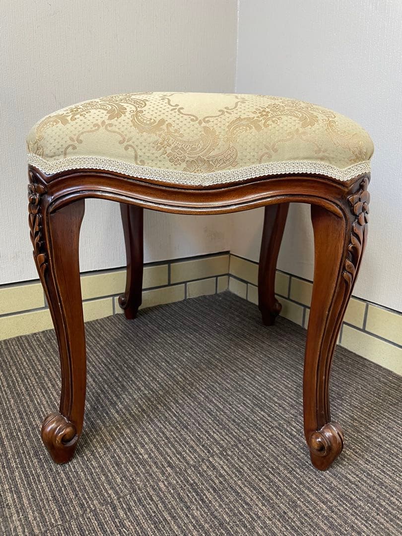 アンティーク スツール 猫脚 オットマン MADE in INDONESIA