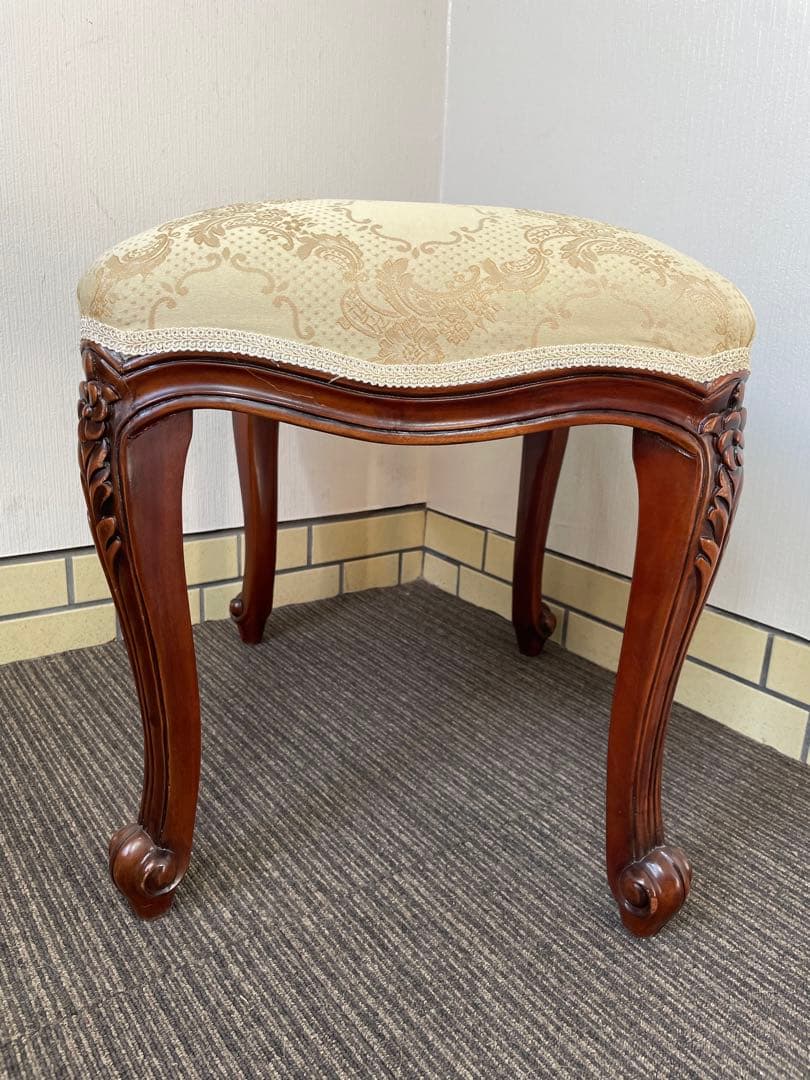 アンティーク スツール 猫脚 オットマン MADE in INDONESIA