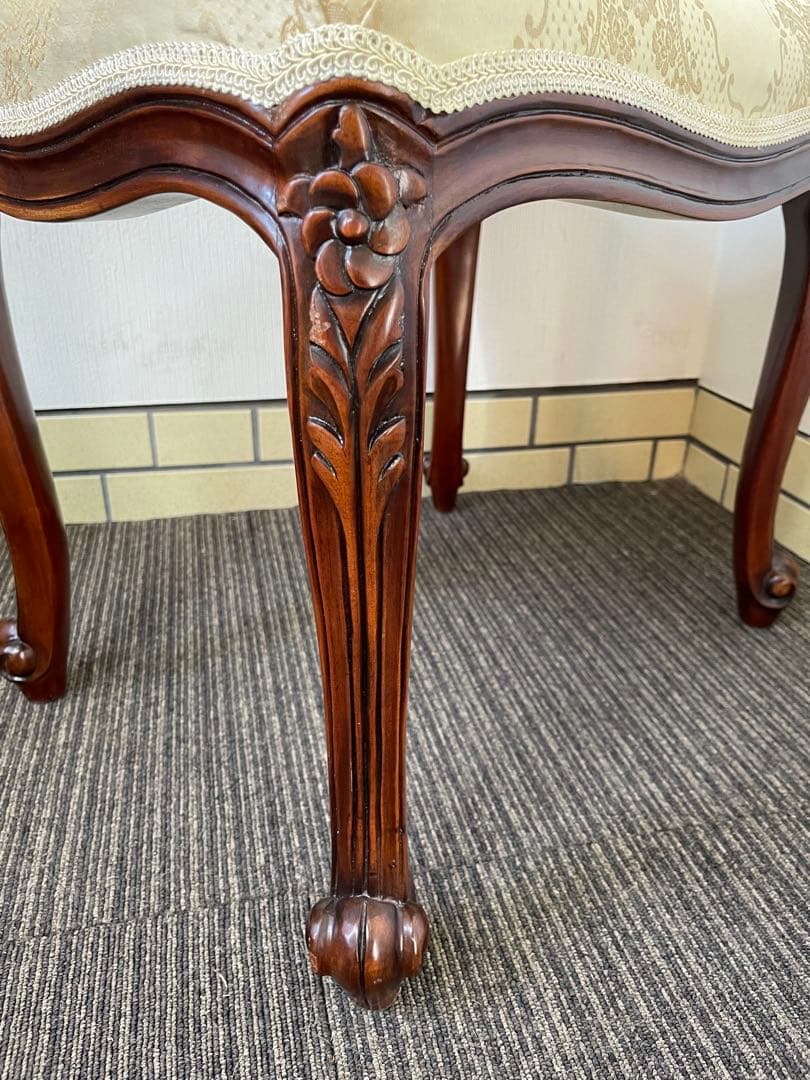 アンティーク スツール 猫脚 オットマン MADE in INDONESIA