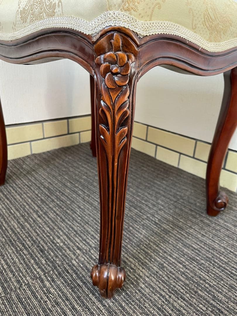 アンティーク スツール 猫脚 オットマン MADE in INDONESIA