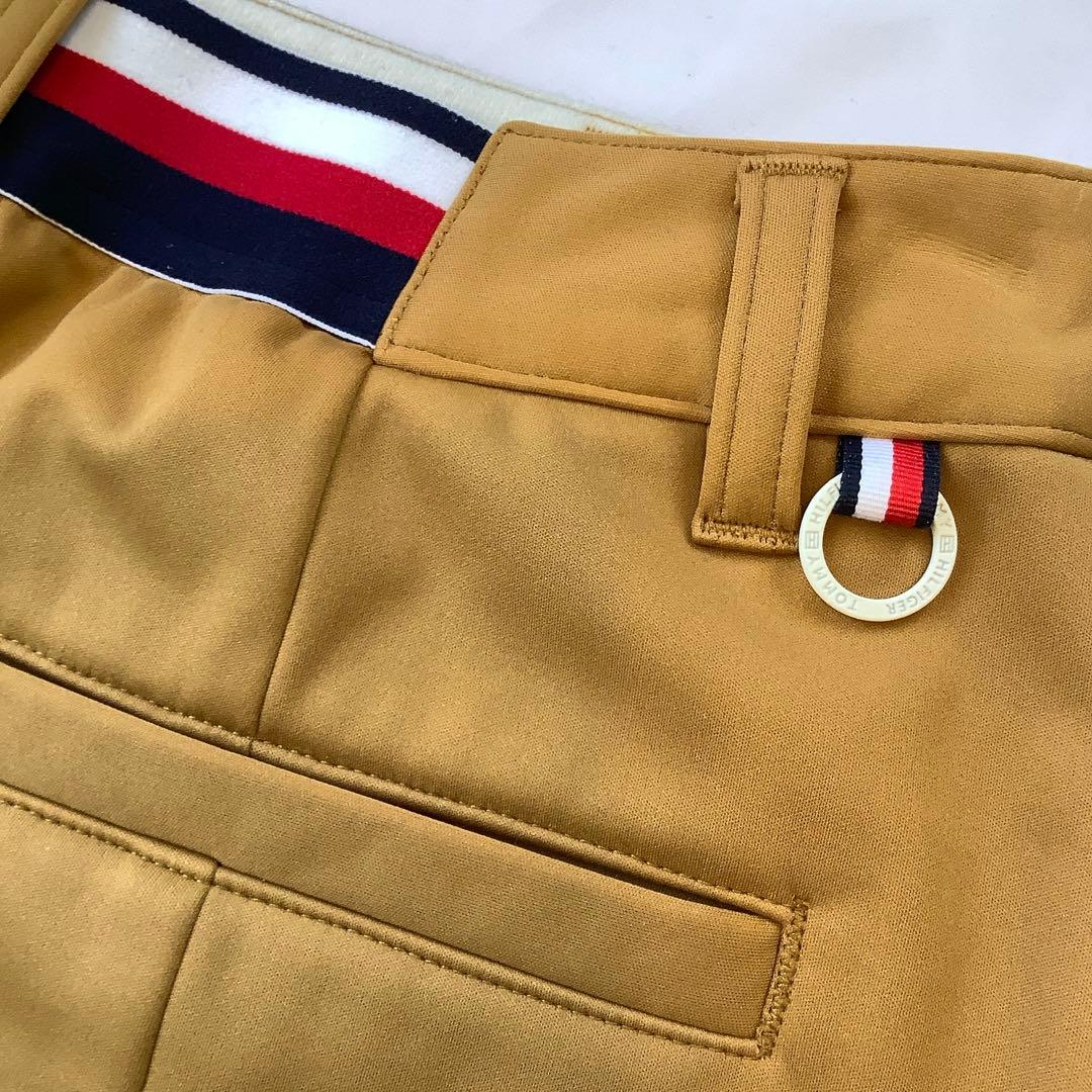 新品★トミーヒルフィガーゴルフ★ウィンドプルーフミニスカート裏起毛ボア★キャメル