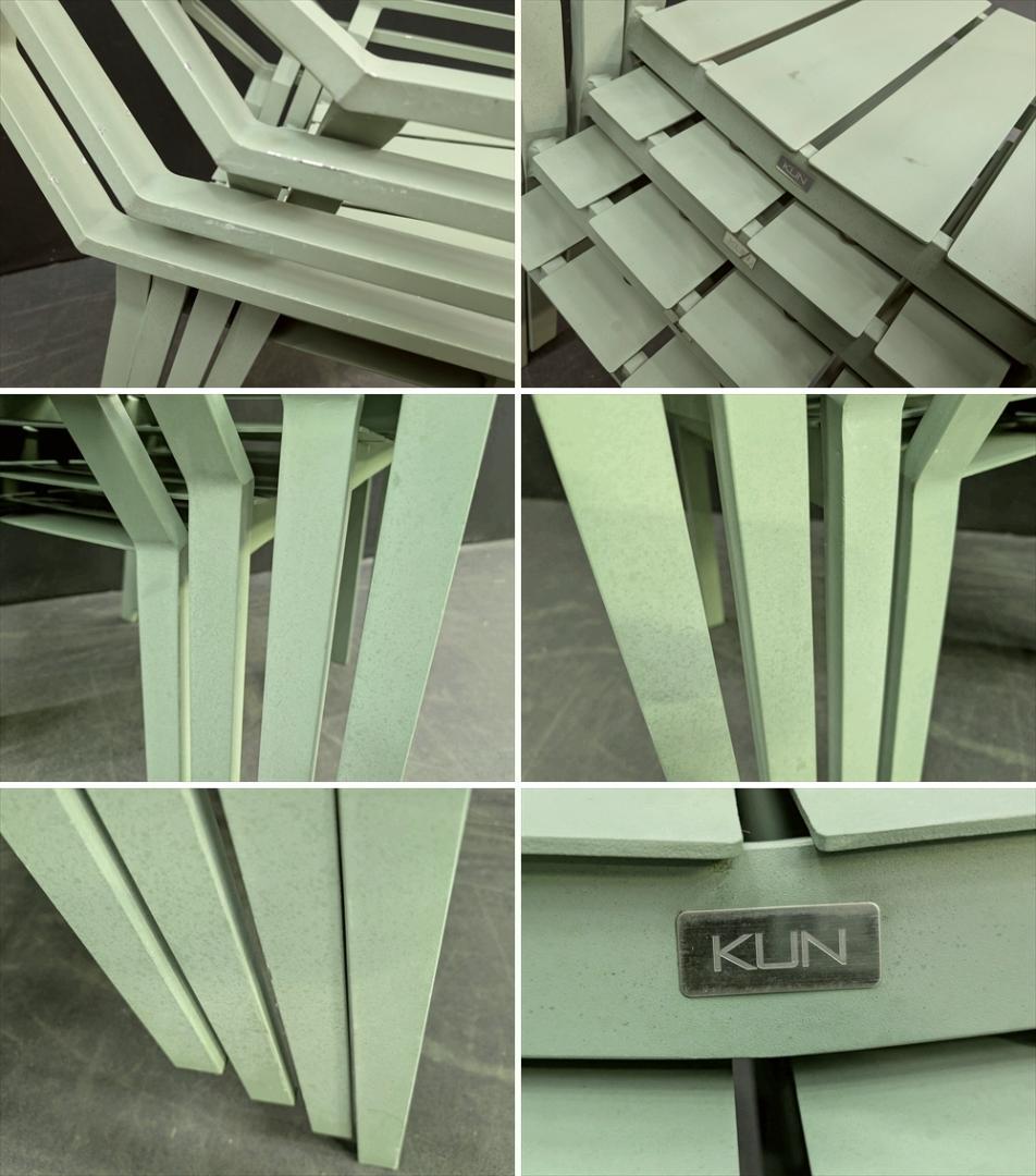 ジゼル　クン　アルミ　4脚　スタッキング　ガーデンチェア　イス　椅子　チェア　B